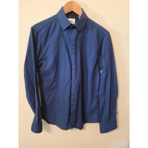 Ben Sherman Other - Ben Sherman Tailoring Dress Shirt Skinny Fit Blue Black Navy 15.5 34/35 EUC